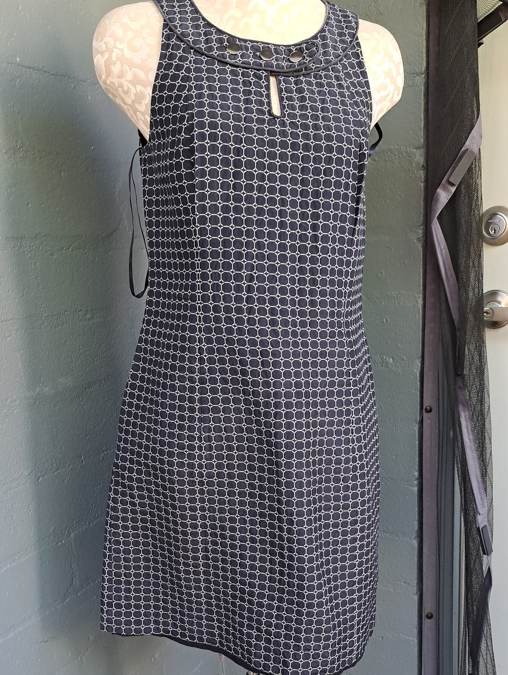 Ann Taylor  Geo-Pattern Sleeveless Shift Dress